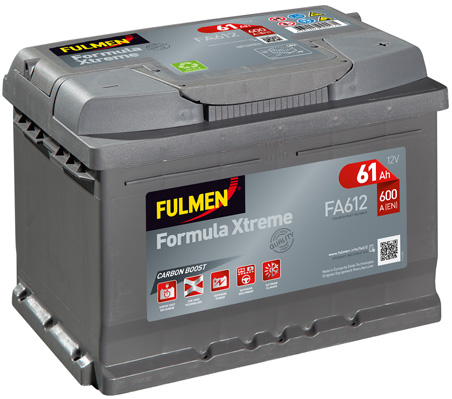 FULMEN - Batterie voiture 12V 61AH 600A (n°FA612)